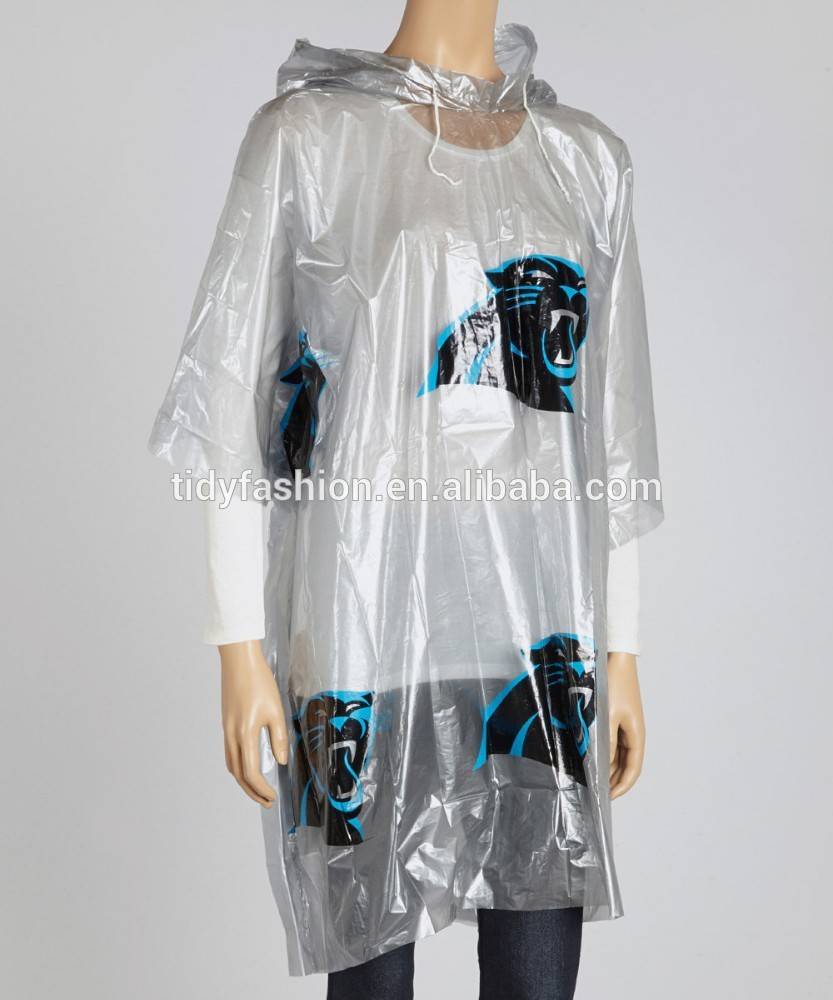 Promotional Products Waterproof Disposable Printed Rain Poncho