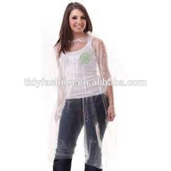 Disposable Transparent Plastic With Logo Recycled Poncho
