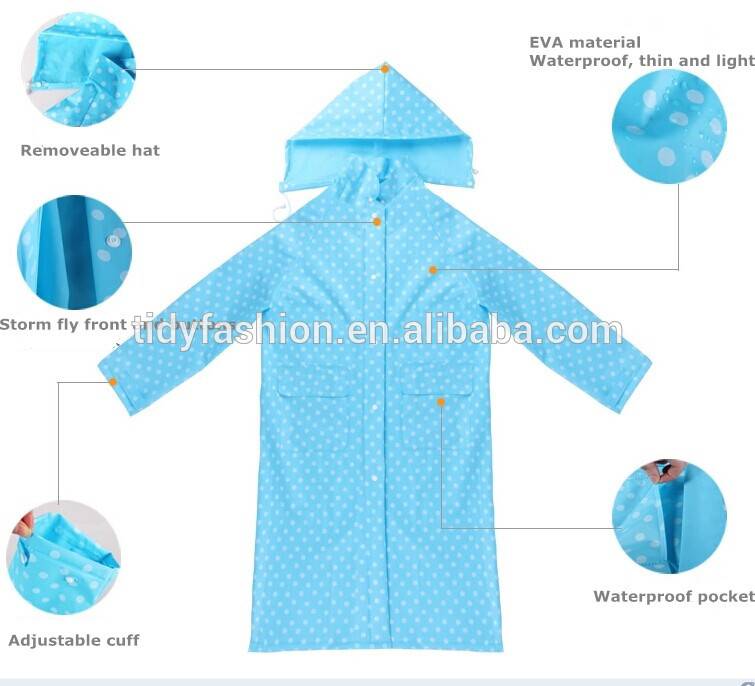 Plastic Adult Women Fashion EVA Raincoats
