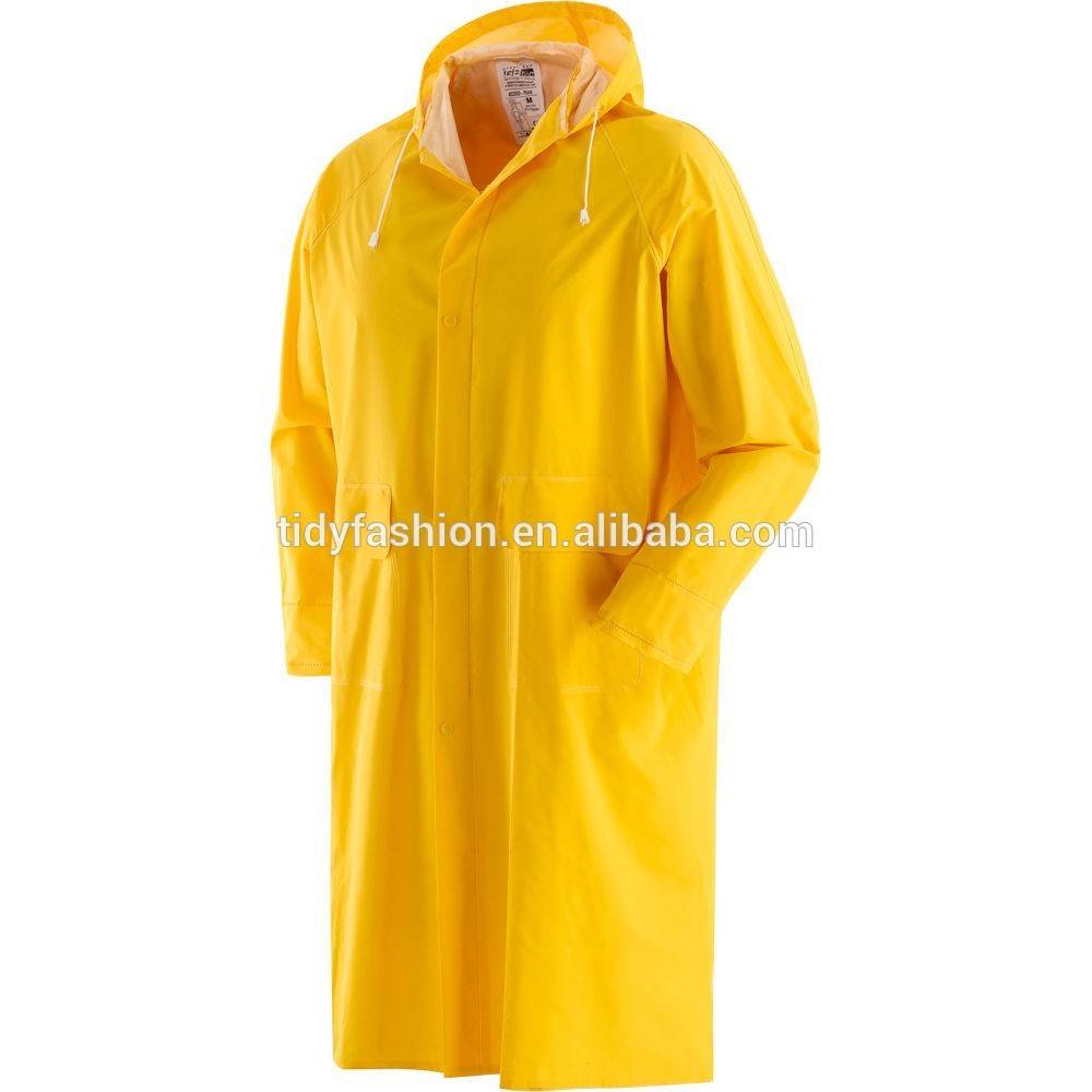 Long Hooded Waterproof Raincoat For Men