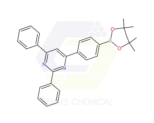 1536209-84-3 | 2,4-diphenyl-6-[4-(4,4,5,5-tetramethyl-1,3,2-dioxaborolan-2-yl)phenyl]-Pyrimidine Featured Image