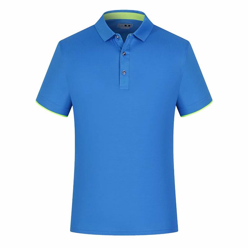 RBLS2062 Color-blocking checkered quick-drying lapel Polo Shirt