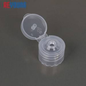Hot selling transparent flip top cap for cosmetic bottle packaging