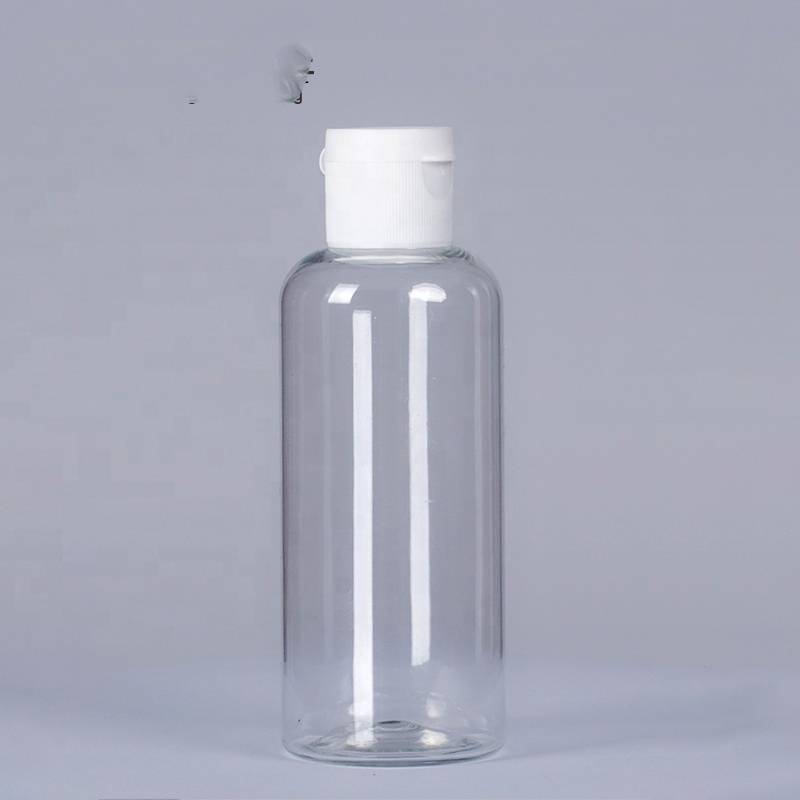 Clear Squeeze PET Plastic Bottle With Cap