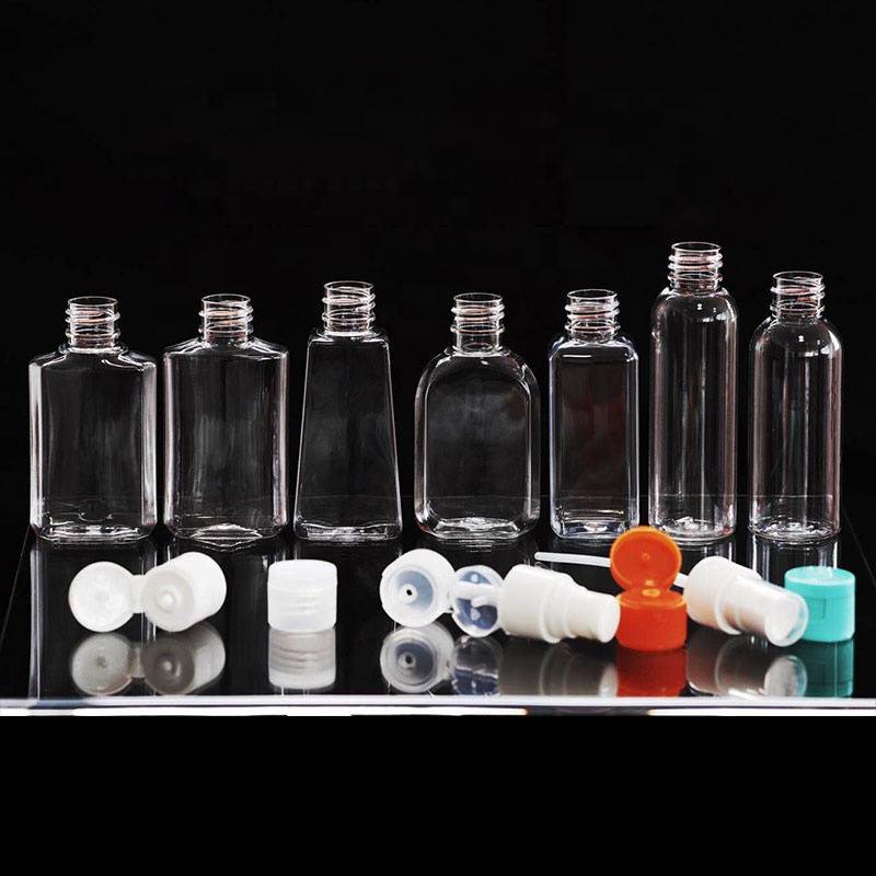 Custom Logo Small  Hand Sanitizer Plastic Bottles With Pump
