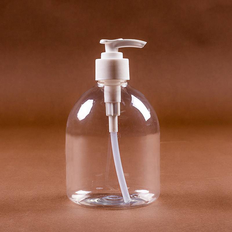 240Ml Boston Round PET Pump Bottles Packaging For Shower Gel Hand Sanitizer