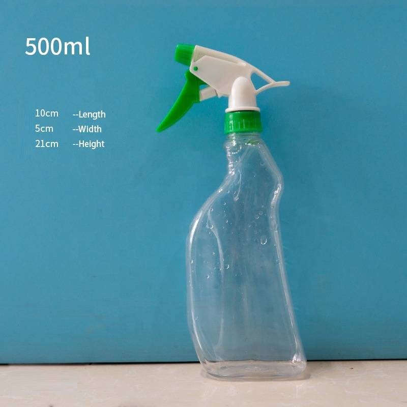Yellow Bathroom Plastic Cleaners Spray Bottle With Trigger Sprayer