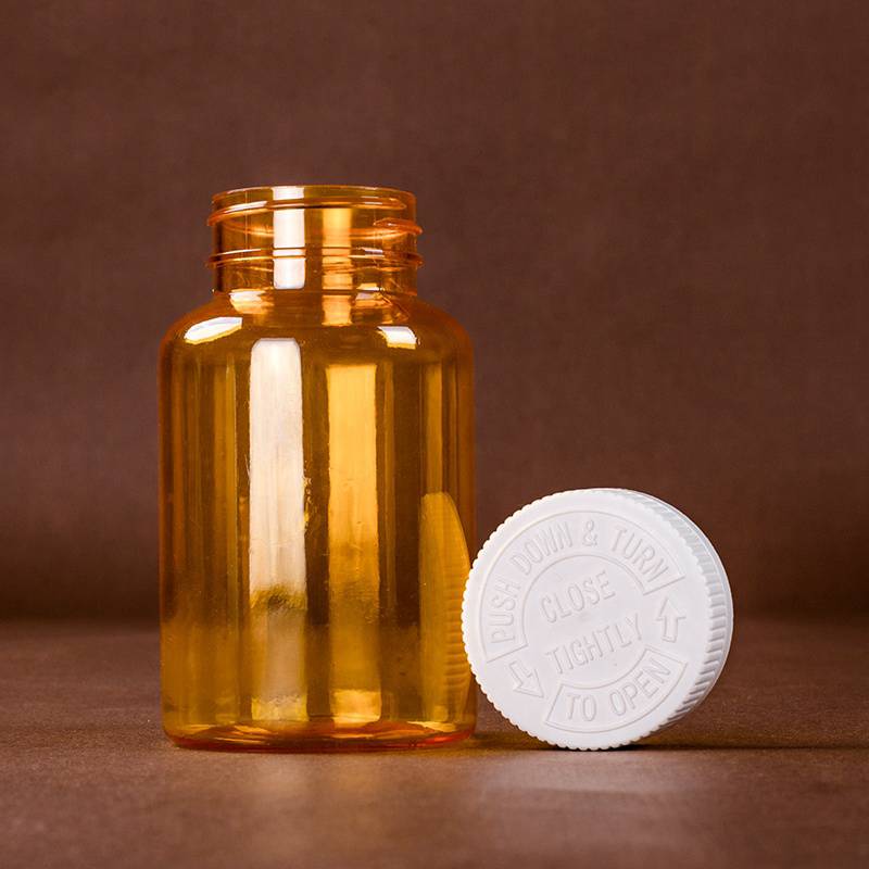 Eco Friendly Round Brown Pharmaceutical Plastic Bottles For Pill