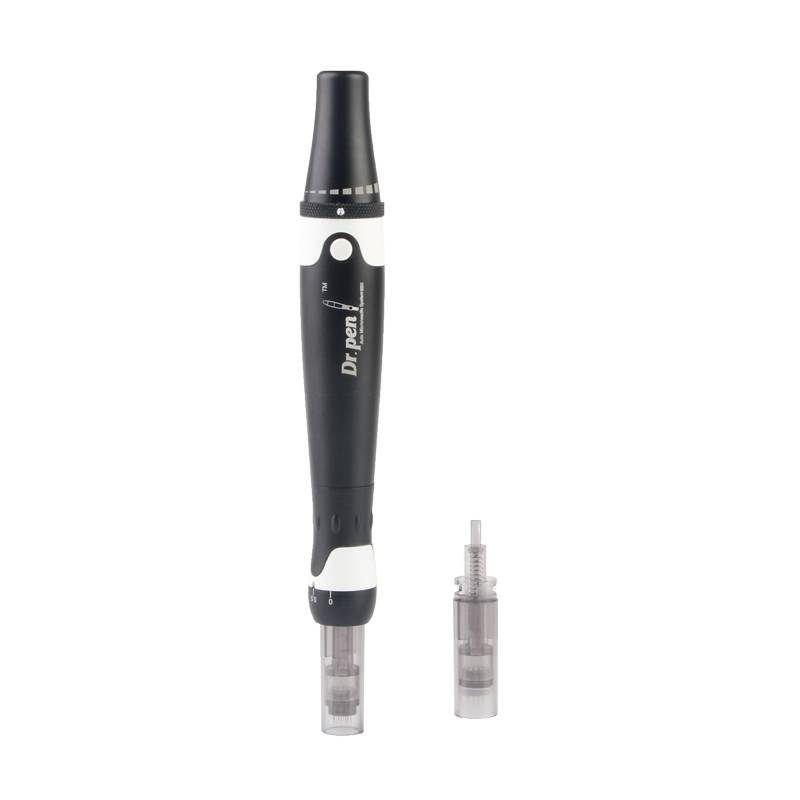 Electric microneedle system adjustable length derma pen