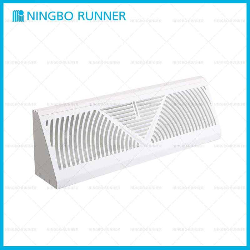 Steel Baseboard Return Air Grille White and Brown 15inch 18inch Featured Image