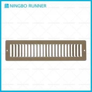 Steel Floor Register Toe Space Grille White-and-Brown