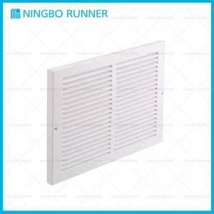 Steel Baseboard Return Air Grille White 1/2″-Space-Fins