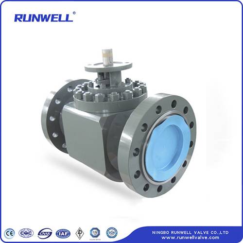 Top entry trunnion ball valve forged steel