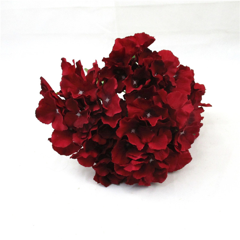 Artificial Flowers Hydrangeas Flowers 5 Heads Silk Bouquet for Office Home Party Wedding Bridal Decoration