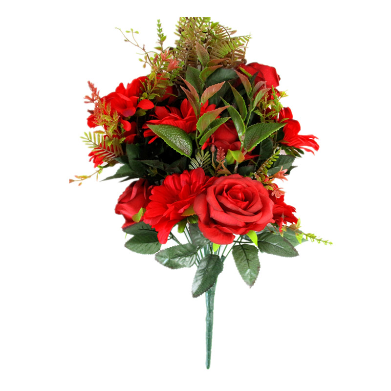 Sympathy Silks Artificial Cemetery Flowers funeral flower Decoration rose chrysanthemum in grave