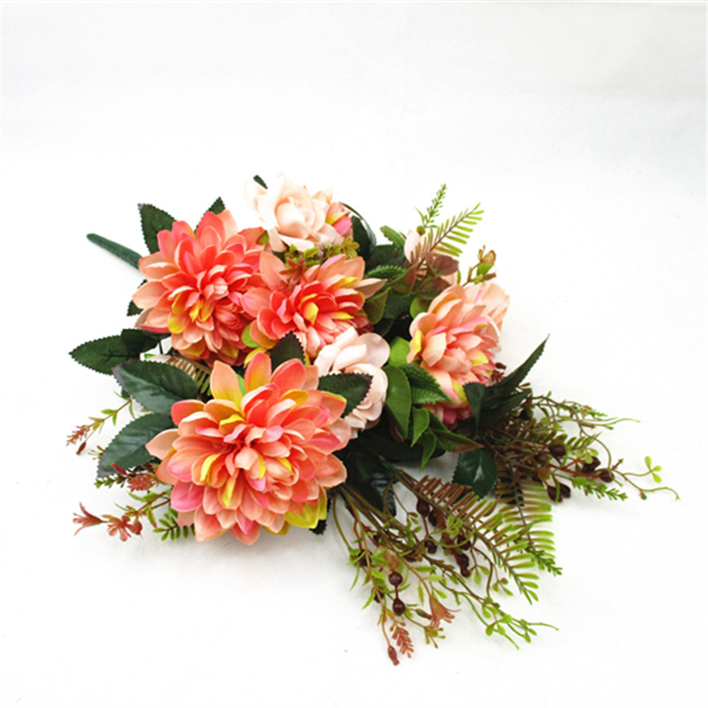 Chinese factory funeral flower Decoration Artificial Flowers dahlia rose