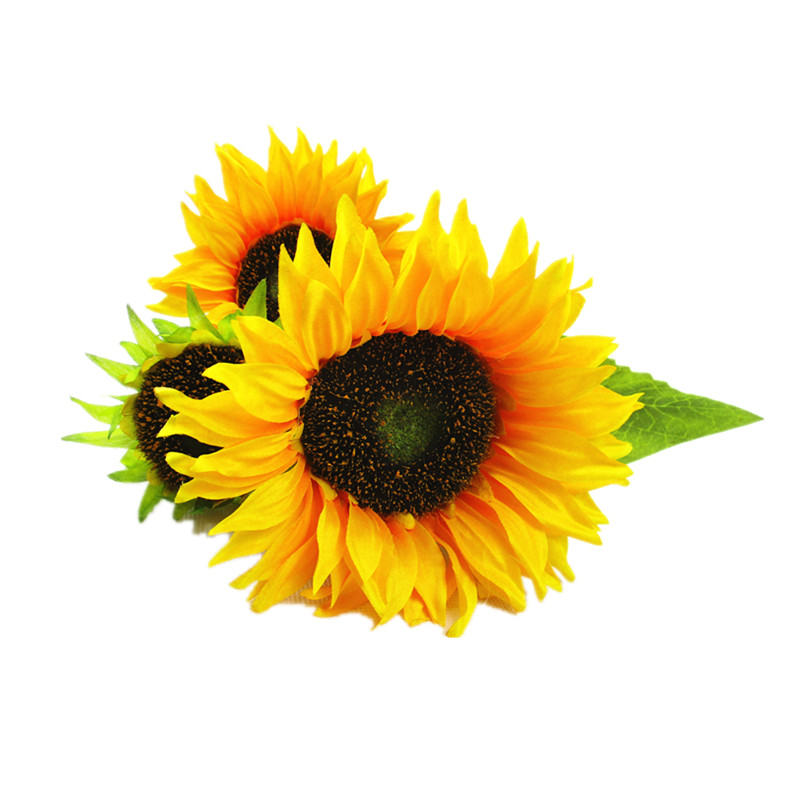 YSC001 Artificial Sunflower Bouquet, Silk Sunflowers Fake Yellow Flowers for Home Decoration Wedding Decor