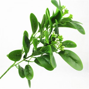 Artificial Greenery Stems Eucalyptus Leaf Spray in Green Silk Plastic Plants Floral Greenery Stems for Home Party Wedding Decoration