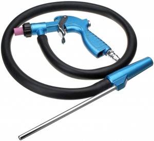 HOLDWIN blue Sandblaster Air Siphon Feed Blasting Gun Kit with Ceramic Nozzle Tips Sand Suction Pipe Abrasive Tool Power