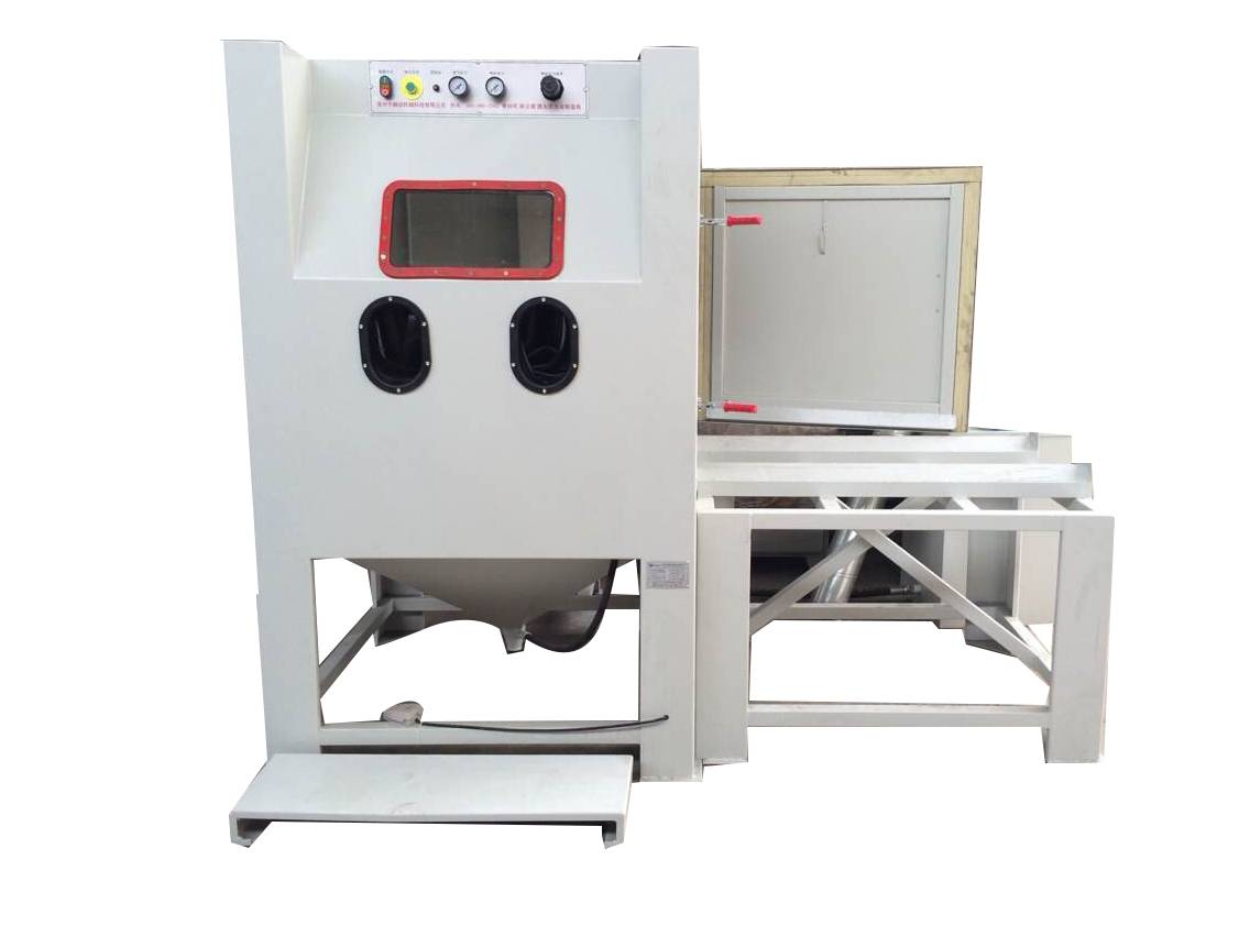 Automatic sand blasting cabinet with 4 guns for blasting mou Featured Image