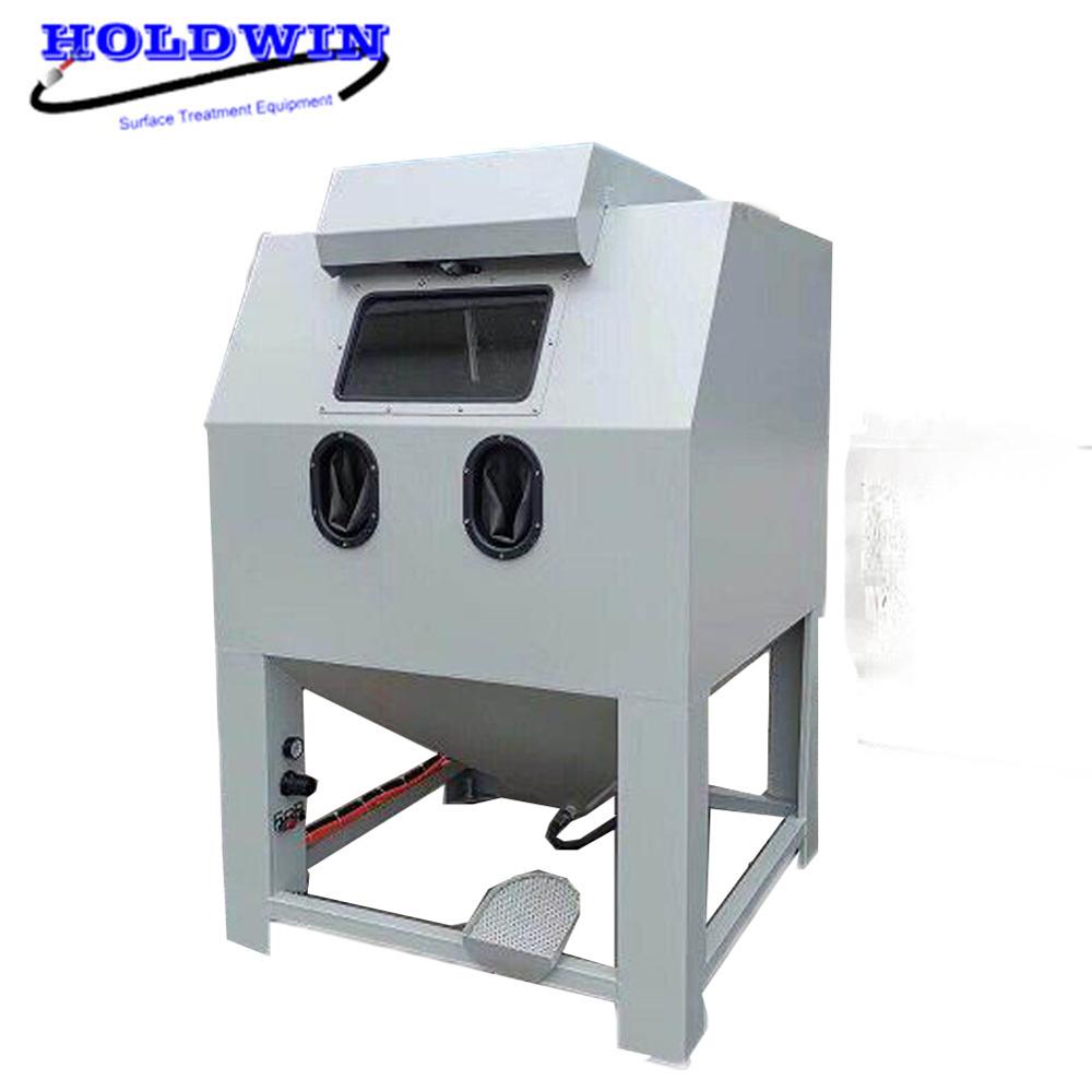 Holdwin Automatic Sandblast Cabinet Dry Sand Blaster Machine Turntable Sandblasting Equipment