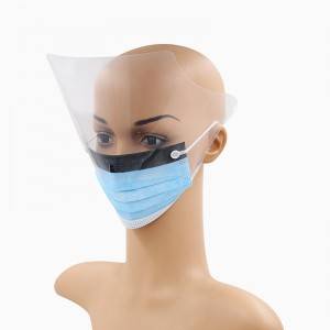 Disposable civil mask with PVC face shield