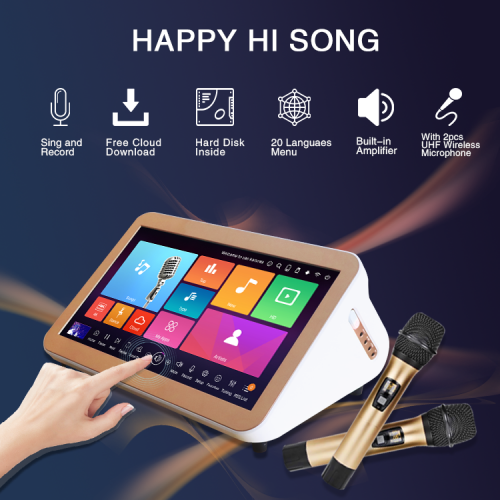 karaoke jukebox mini portable with amplifier wireless microphone for home party