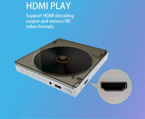 DVD CD player mini portable home dvd player with BT FM USB speaker function
