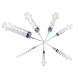 Sterile syringe for single use