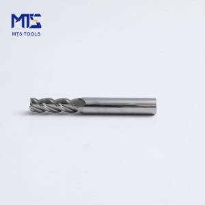 45 HRC Carbide 3 Flute Standard Length End Mills for Aluminum double-edge