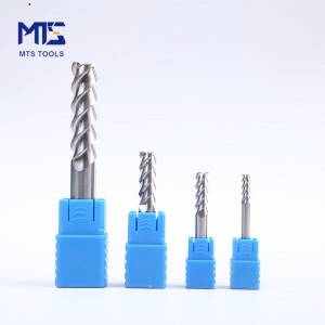45 HRC Carbide 3 Flute Standard Length End Mills for Aluminum single-edge