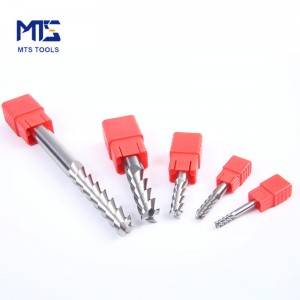55 HRC Carbide 3 Flute Standard Length End Mills for Aluminum single-edge