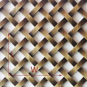 XY-1510G Antique Brass Plated Wire Mesh for Cabinet Door
