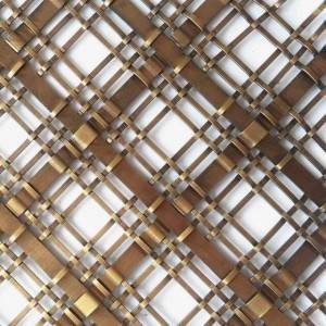 XY-2414G Gold Metal Mesh Panel for Lunxury Furniture Decoration