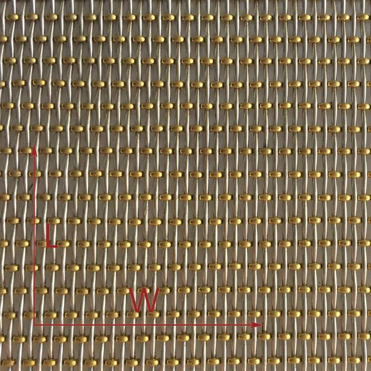 XY-1654 Brass Bead Decorative Woven Mesh for Screen&Space Partition (4)
