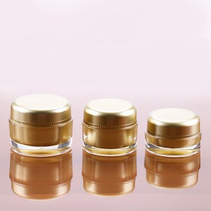 15g 30g 50g Gold Color Acrylic Jar for Cosmetic Hot Sale Cream Plastic Bottle