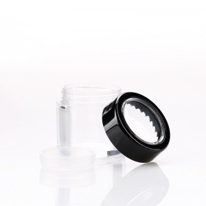 10g 15g Clear Tall Cosmetic Jars Small Capacity Powder Container Round Nail Glitter Bottle