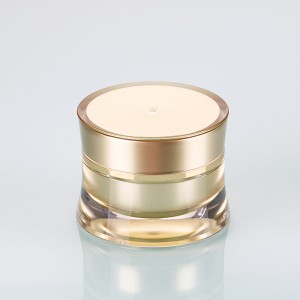 5g 10g gold color gel acrylic nail art polish container double wall cream jar
