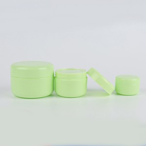 15g 30g 50g Green Hair Product Plastic Containers Cosmetic Packaging Jars for Creams