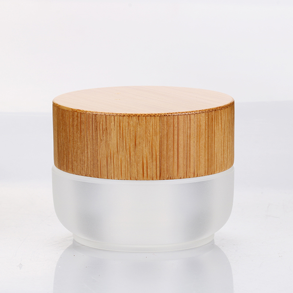 15g Recyclable Acrylic Face Cream Container Small Cosmetic Pot with Bamboo Cap Featured Image