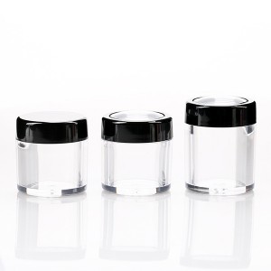 10g 15g Clear Tall Cosmetic Jars Small Capacity Powder Container Round Nail Glitter Bottle