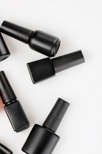 5ml-10ml black empty nail polish bottles unique shaped nail gel color plastic nail glue bottle