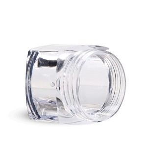 20g clear empty custom powder plastic container new design square cosmetic glitter jar for color gel