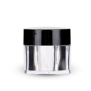 20g clear empty custom powder plastic container new design square cosmetic glitter jar for color gel