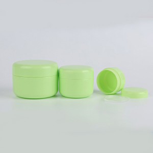 15g 30g 50g Green Hair Product Plastic Containers Cosmetic Packaging Jars for Creams