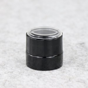 5ml 8ml cheap black nail glue plastic jars empty colored cosmetic container for uv gel polish