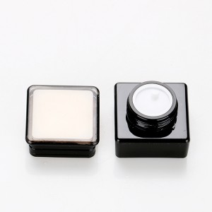 5g color uv gel plastic containers wholesale high quality black acrylic square cream jar