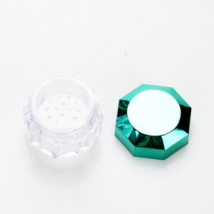 5g 10g gel nail powder container clear round cosmetic loose powder uv cap custom cosmetic jar with sifter