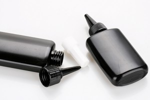 100ml cheap nail glue plastic containers unique shaped black color uv gel polish bottles