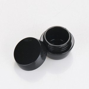 3g 5g 8g color gel pp plastic black nail polish jar unique shape cosmetic cream container